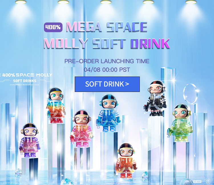 (PRE-ORDER LAUNCHING TIME 04/08 00:00 PST) MEGA COLLECTION 400% SPACE MOLLY Soft Drink Series