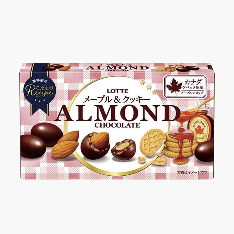 Japan LOTTE MAple Cookie Almond Chocolate 76g