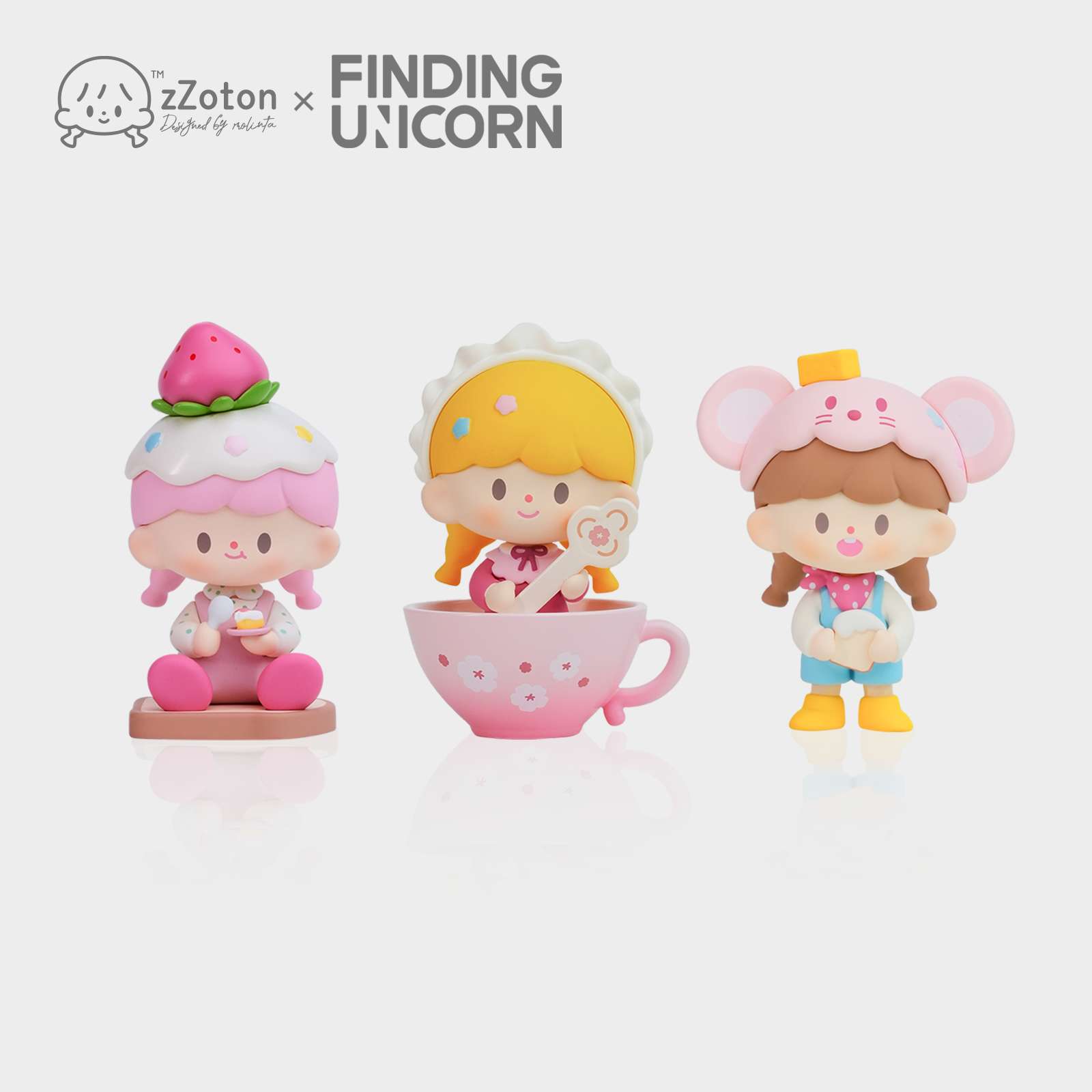 Finding Unicorn Molinta zZoton Cherry Blosso Cafe Series Blind Box Random Style