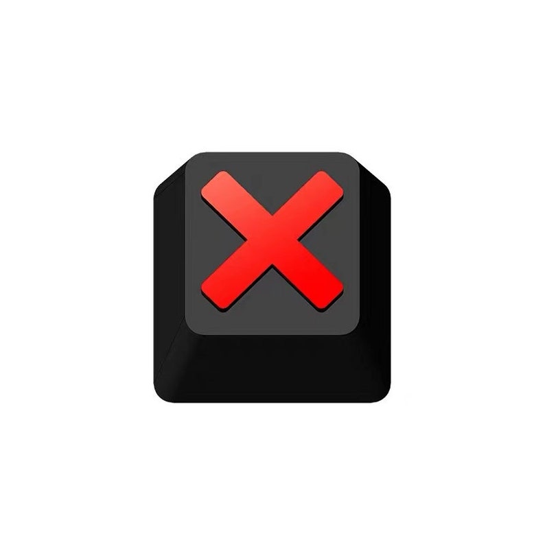 Big X No Pass Symbol Cross Symbol Wrong Symbol Keycap for MX Mechanical Keyboard