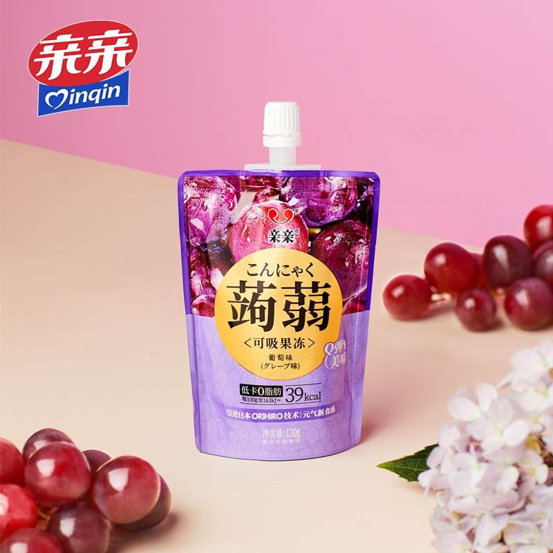 QinQin Konjac Jelly Grape Flavor 130g