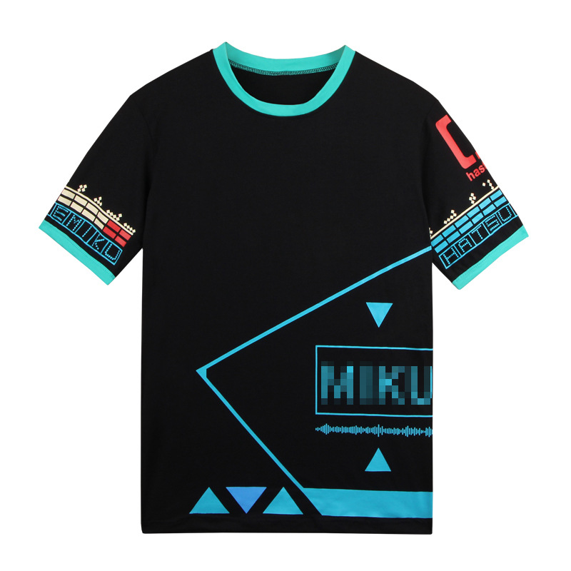 MIKU Two-dimensional Fashion Casual Sports T-shirt For Male And Female Students