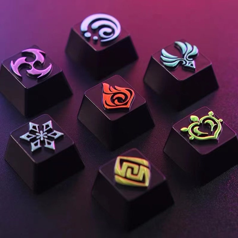 The Elements from Genshin Impact Inspired Keycap for Mechanical Keyboard