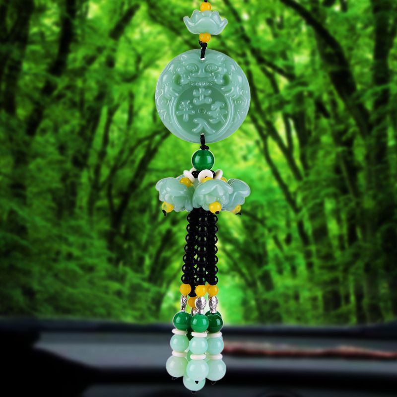 Car Pendant Crystal Gourd Pendant Hanging Ornament Auto Interior Rear View Mirror Decor Dangle Trim