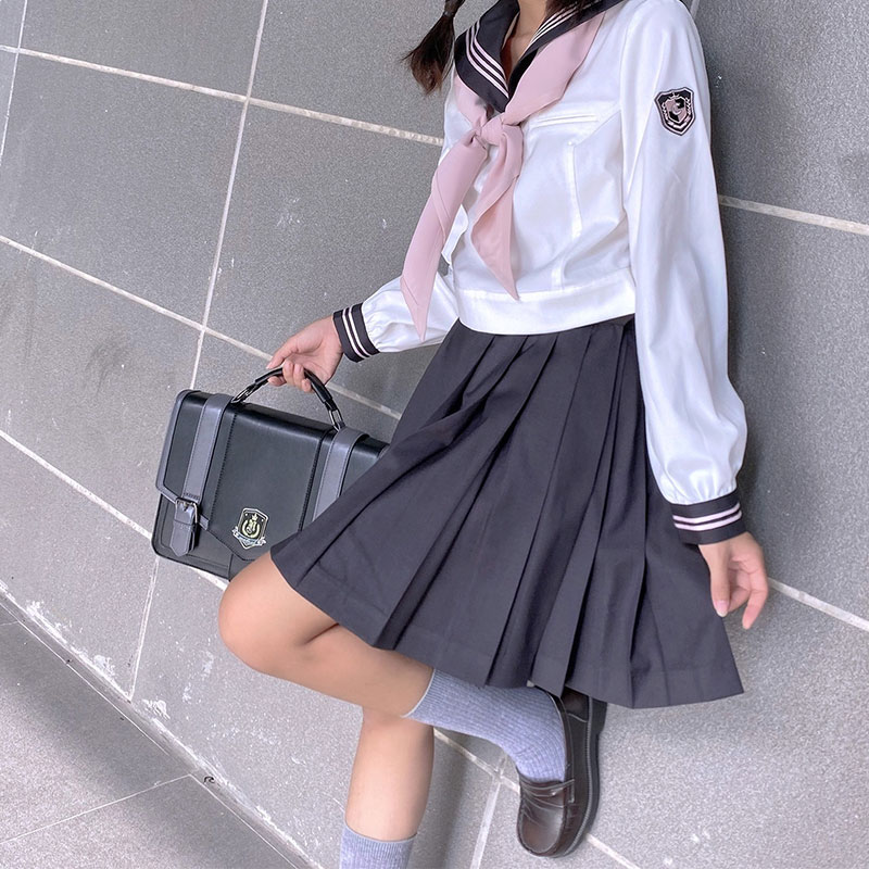 【祝桜高】JK original school supply uniform long-sleeved sailor skirt