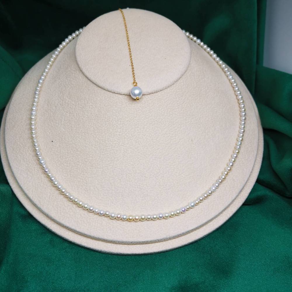 Natural high qulity round pearl necklace