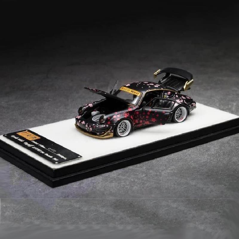 PGM 1:64 964 RWB wide body black cherry blossom alloy full-open model normal edition deluxe edition each limited to 999