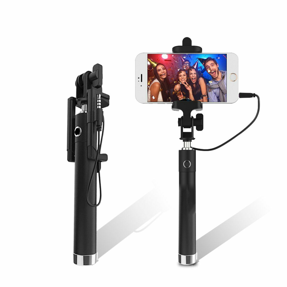 Selfie Stick 28 inch Lightweight Premium Stainless Steel Extendable Selfie Sticks Compact Design, Co