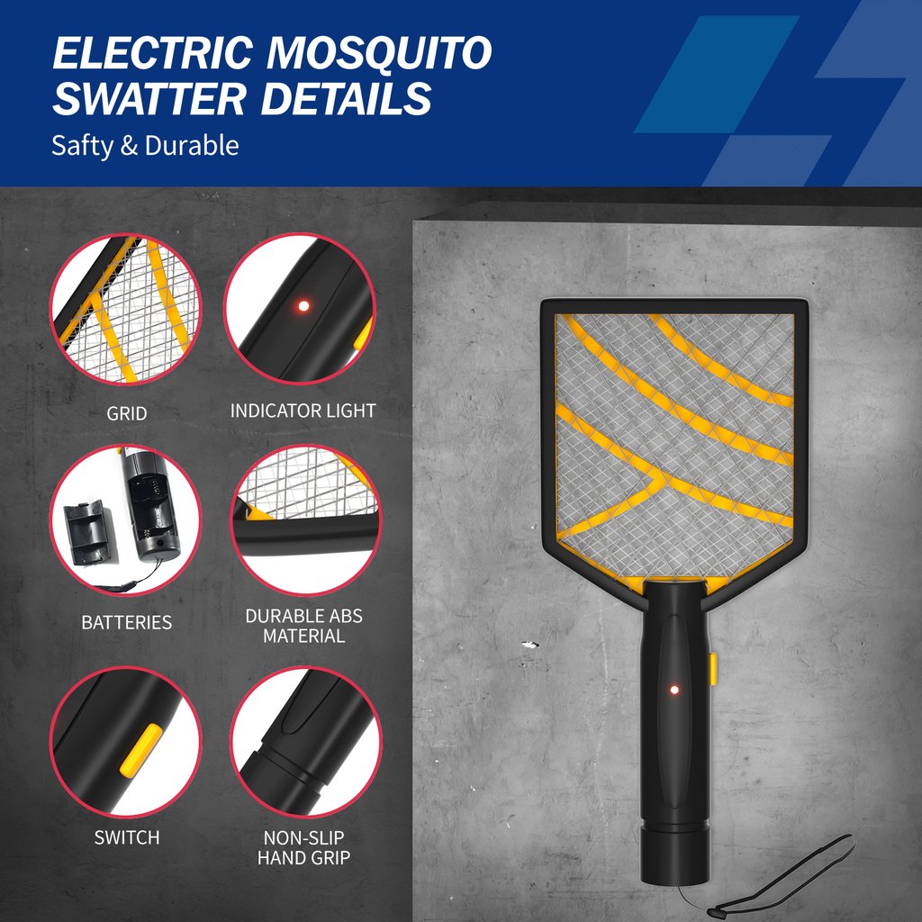 ​Handheld Mosquito Racket Fly Swatter Pest Control Indoor and Outdoor 3500v Zapper ​​​