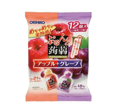 日本ORIHIRO 蒟蒻水果味果冻（12枚入）