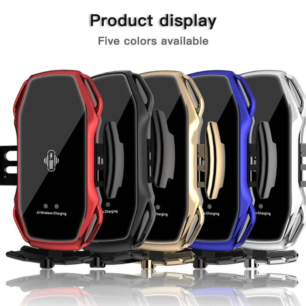 Magnetic car wireless charging bracket universal mobile phone A5S fast charging installation ventilation clip charger