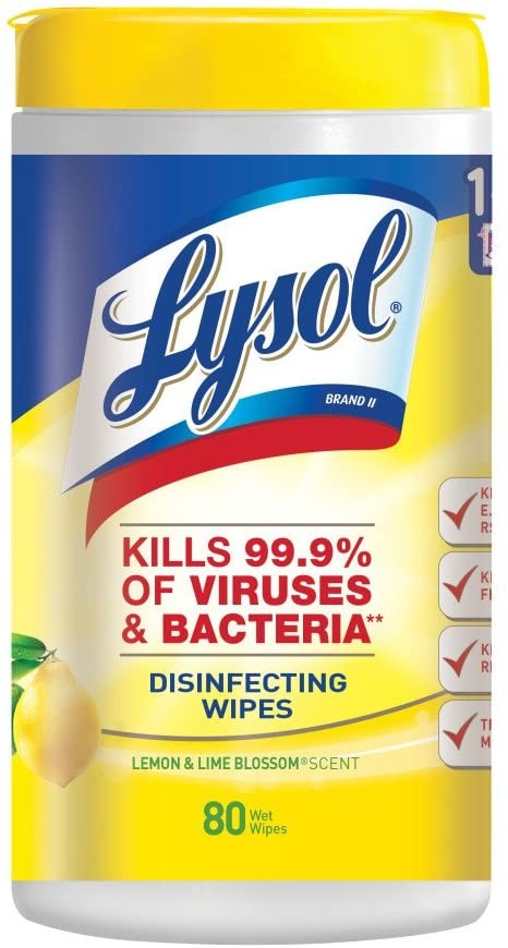 Lysol 消毒湿巾超值装柠檬味 80张/盒