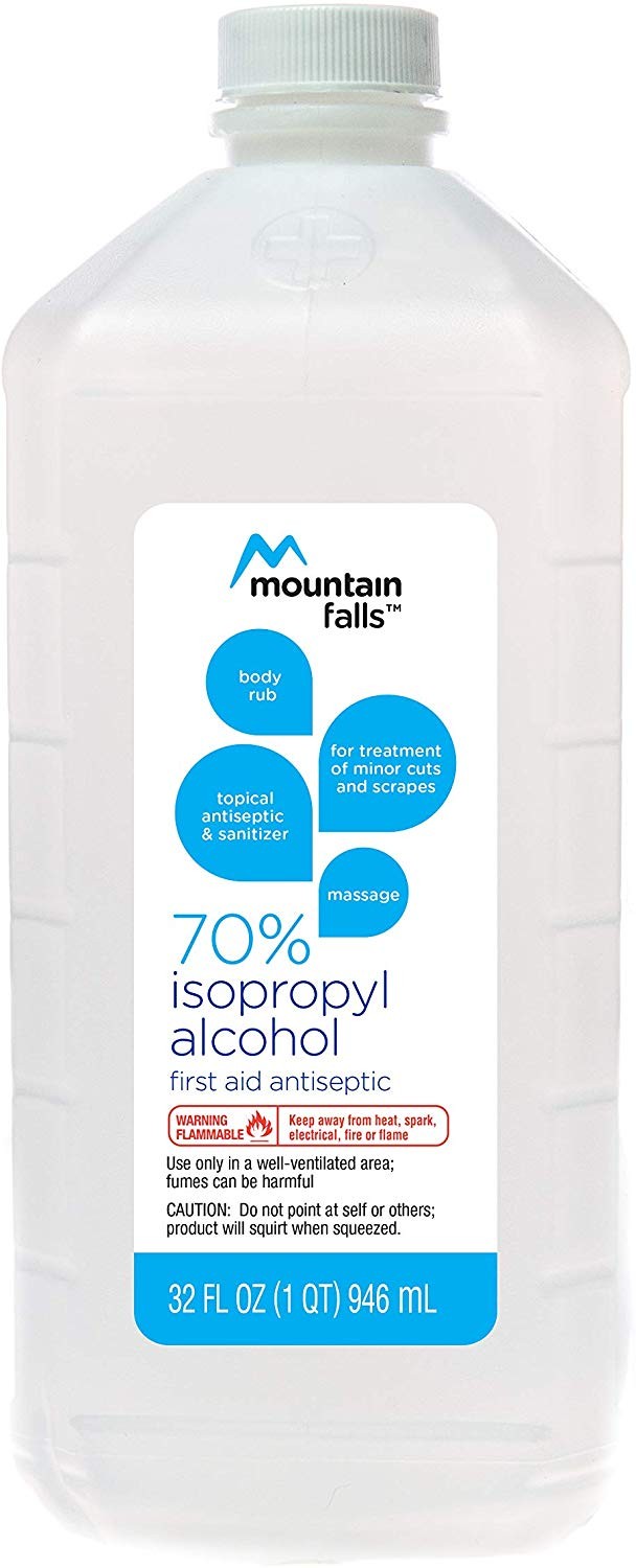 Mountain Falls 70% Isopropyl Alcohol First Aid Antiseptic for Treatment of Minor Cuts and Scrapes, 32 Fluid Ounce 